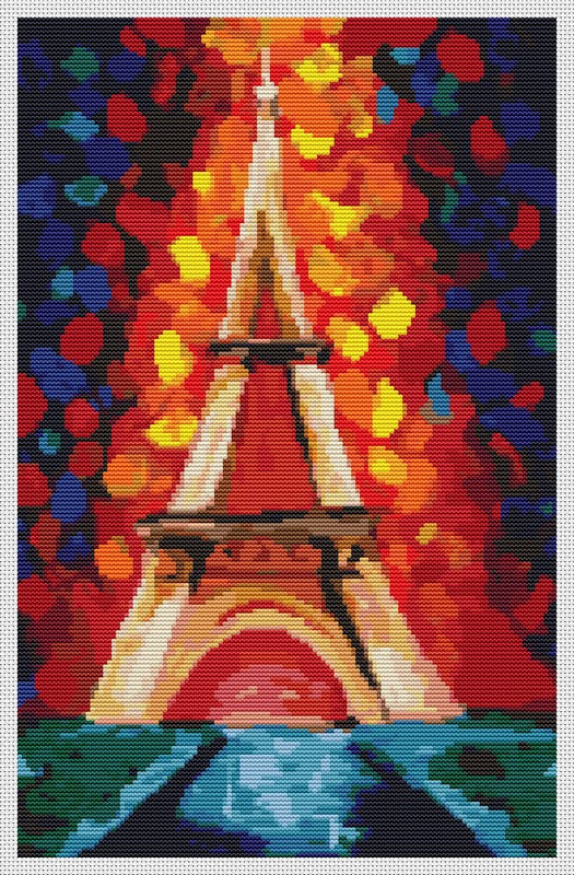 The Colors of Paris Counted Cross Stitch Pattern The Art of Stitch