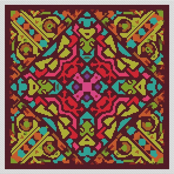 Joy Mandala Counted Cross Stitch Pattern The Art of Stitch