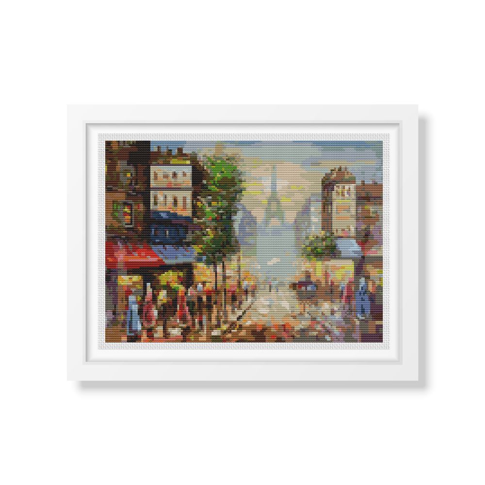 View of the Eiffel Tower Counted Cross Stitch Pattern The Art of Stitch