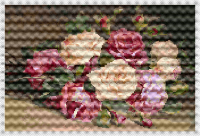 Bed of Roses Counted Cross Stitch Pattern The Art of Stitch