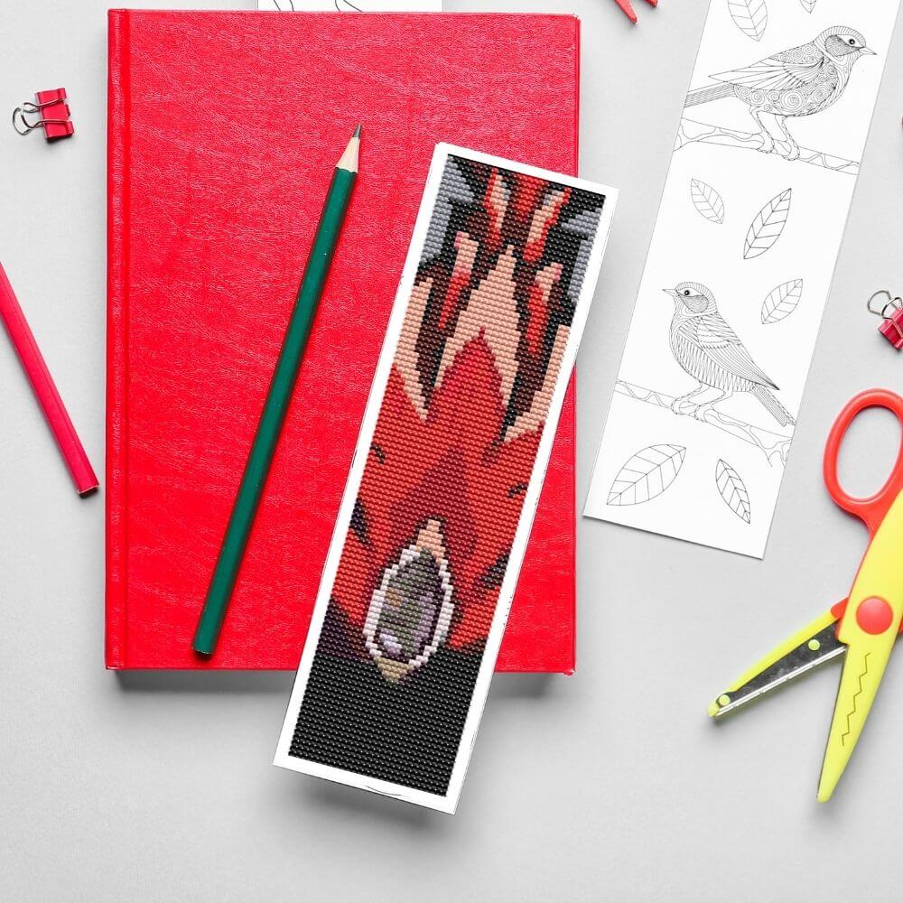 Snakeshead Bookmark Cross Stitch Kit - Bookmark Cross Stitch Kit - William Morris