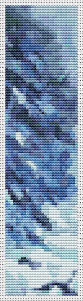 Blue Winter Bookmark Counted Cross Stitch Pattern The Art of Stitch