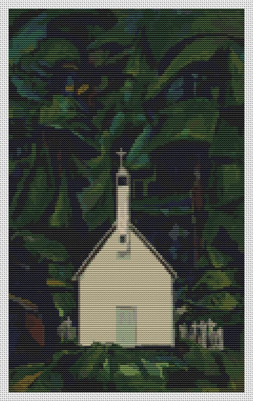 Indian Church Counted Cross Stitch Pattern Emily Carr