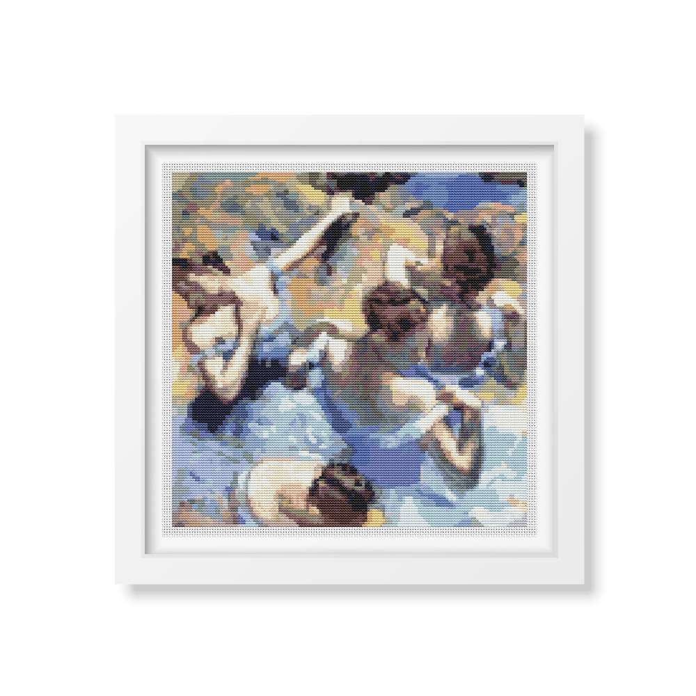 Blue Dancers Counted Cross Stitch Kit Edgar Degas