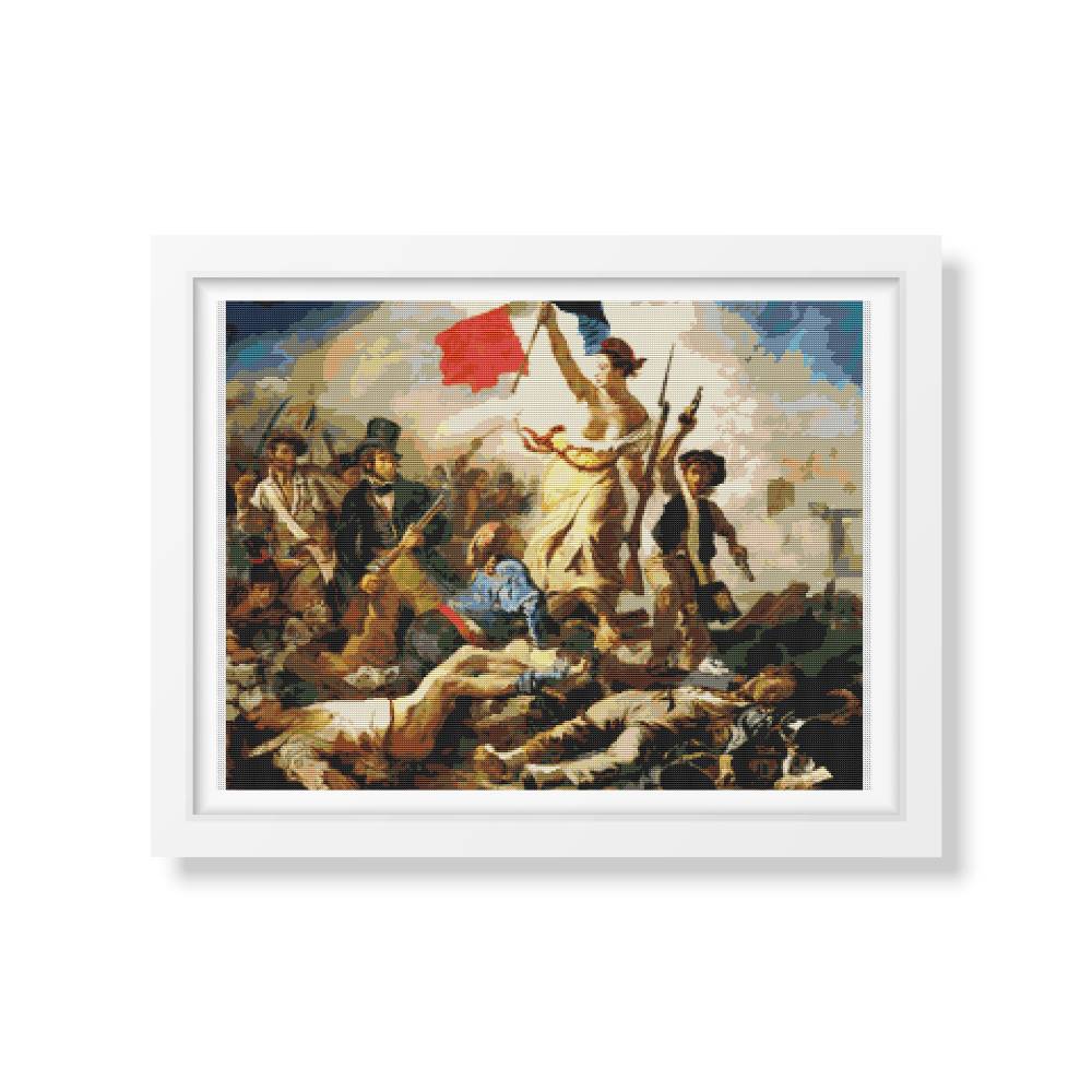Liberty Leading the People Counted Cross Stitch Kit Eugène Delacroix