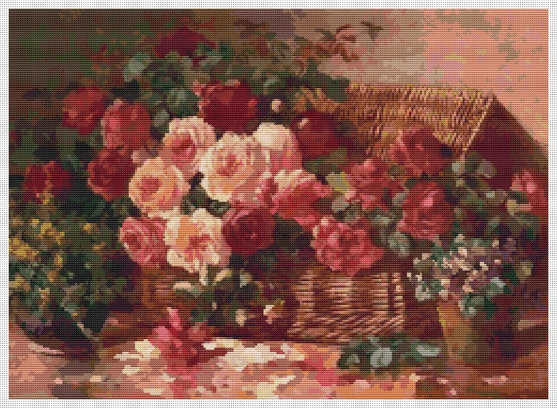 Floral Still Life Counted Cross Stitch Pattern Abbott Fuller Graves