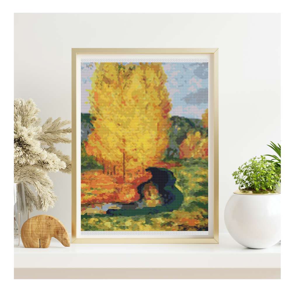 Autumn Landscape Counted Cross Stitch Kit Paul Gauguin