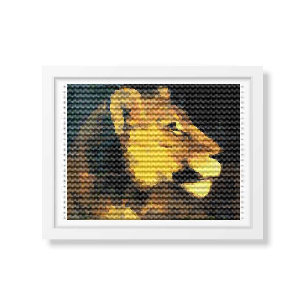 Head of Lioness Counted Cross Stitch Kit Theodore Gericault