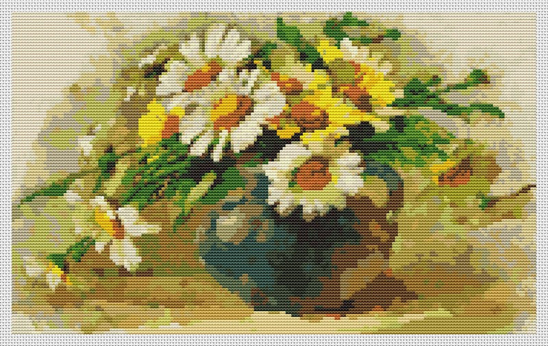 Daisies Counted Cross Stitch Kit Catherine Klein