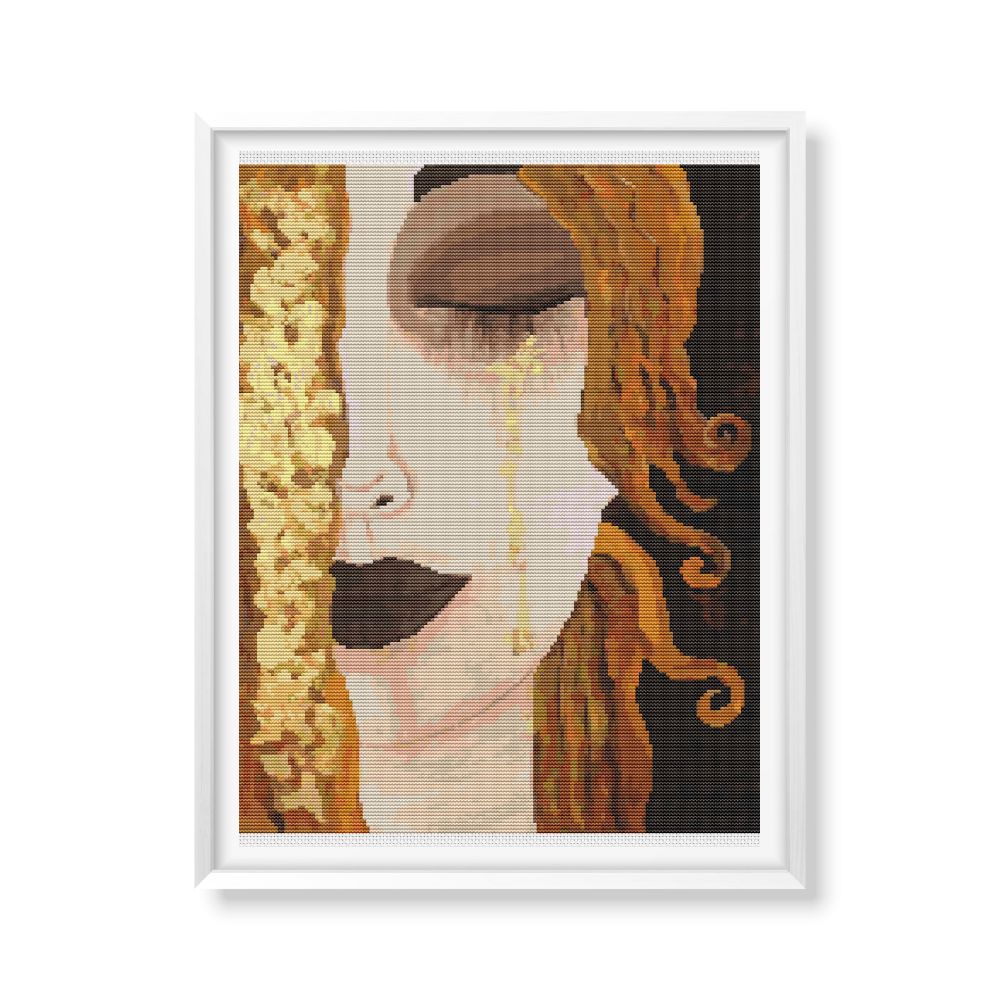 Freya’s Tears Counted Cross Stitch Pattern Gustav Klimt