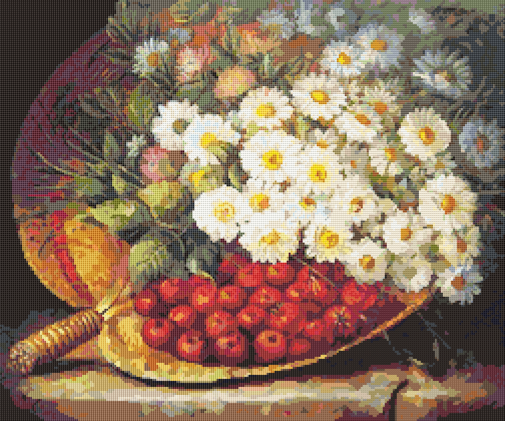 A Summer Still Life Cross Stitch Kit - Premium Cross Stitch Kit - August Laux