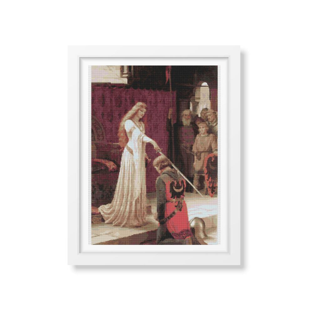 The Accolade Counted Cross Stitch Pattern Edmund Blair Leighton