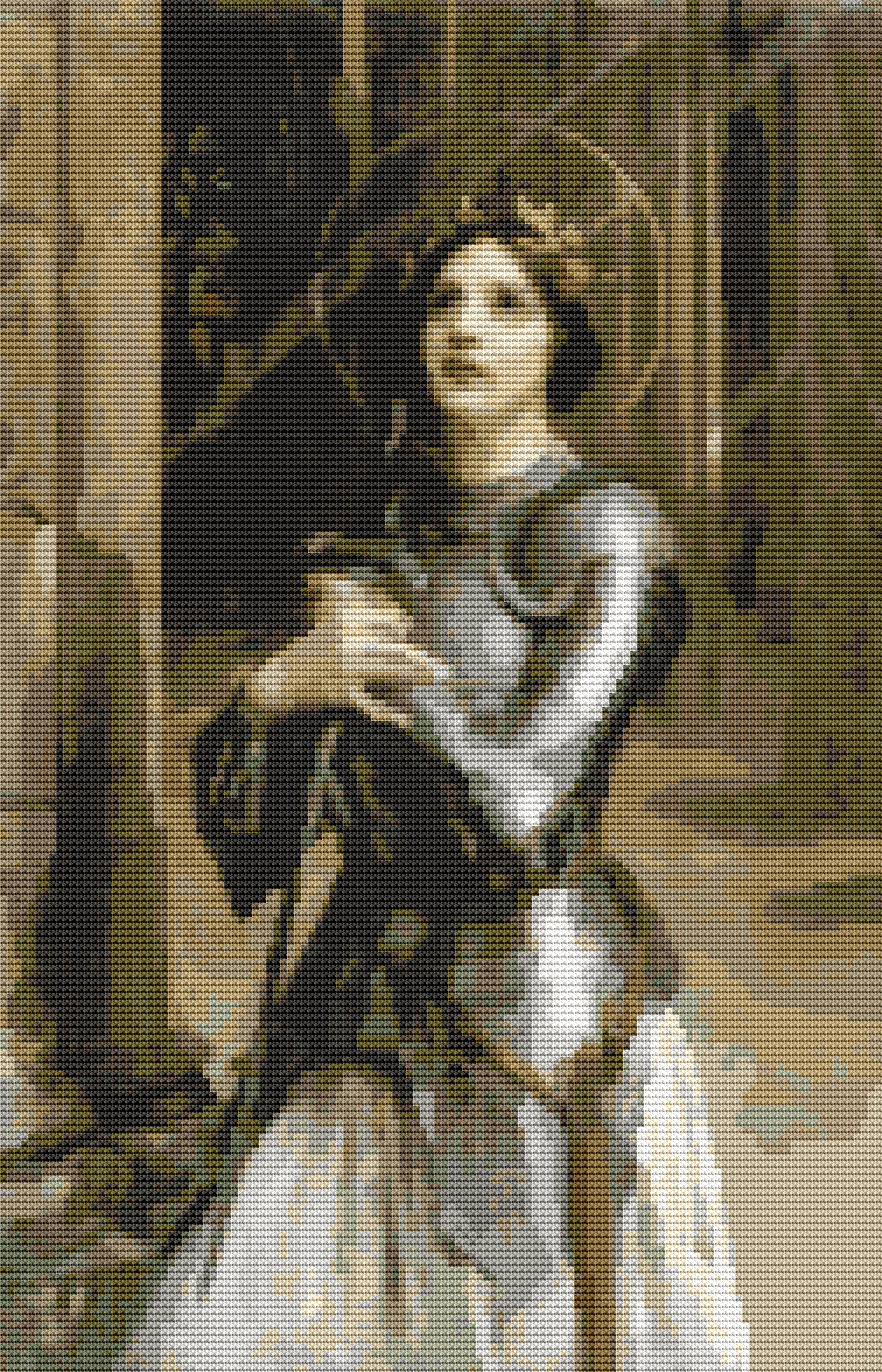 Joan of Arc Cross Stitch Kit - Premium Cross Stitch Kit - Charles - Amable Lenoir
