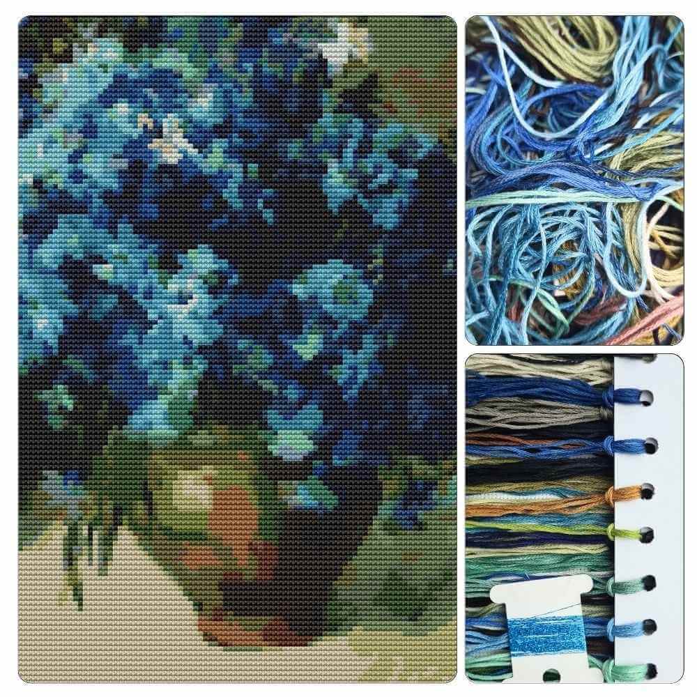 Cornflowers Cross Stitch Kit - Premium Cross Stitch Kit - Isaac Levitan