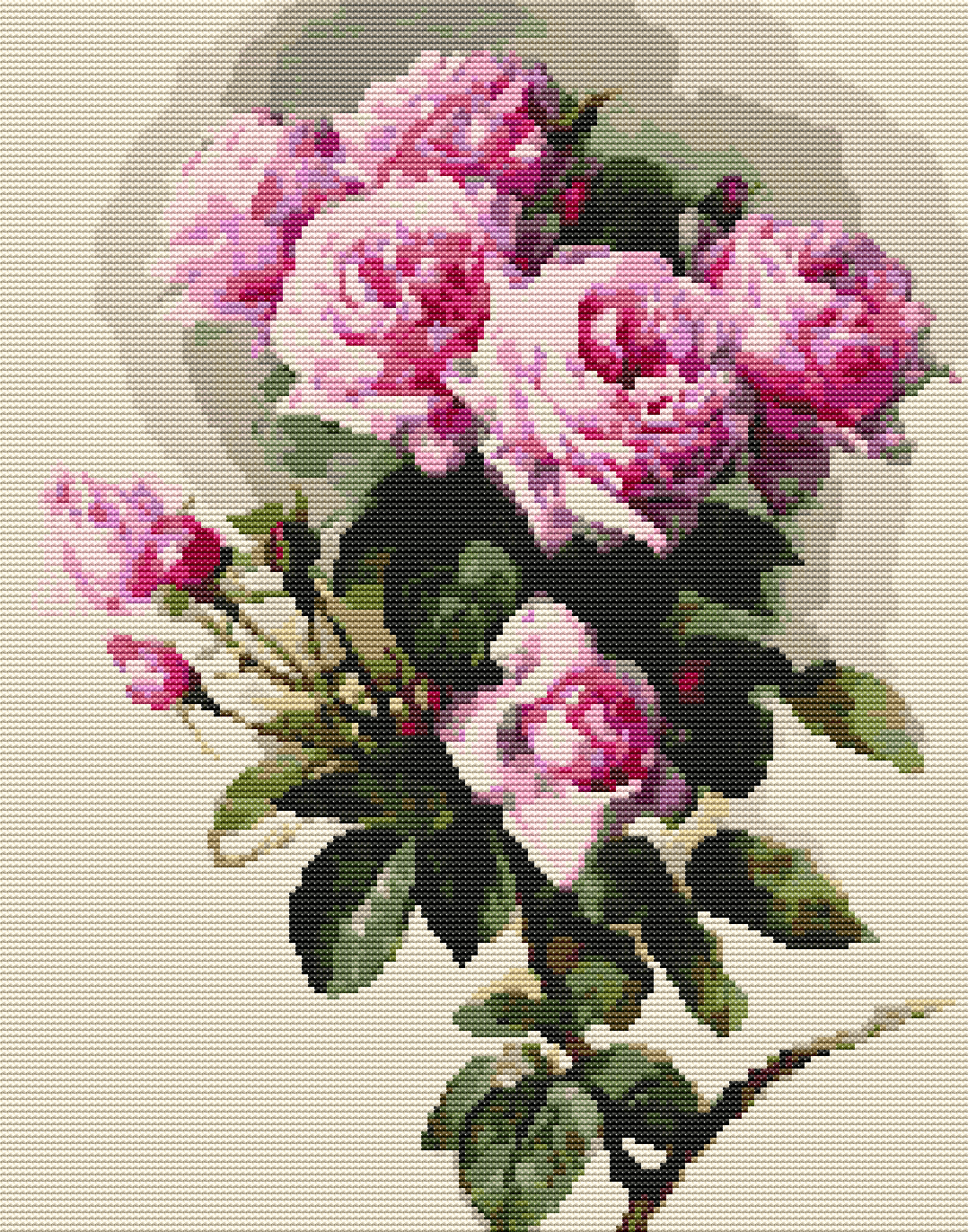 Roses and Bumblebees Cross Stitch Kit - Premium Cross Stitch Kit - Paul de Longpre