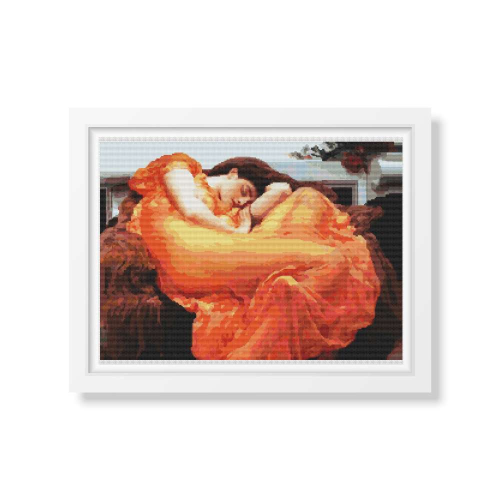 Flaming June Counted Cross Stitch Pattern Lord Frederic Leighton