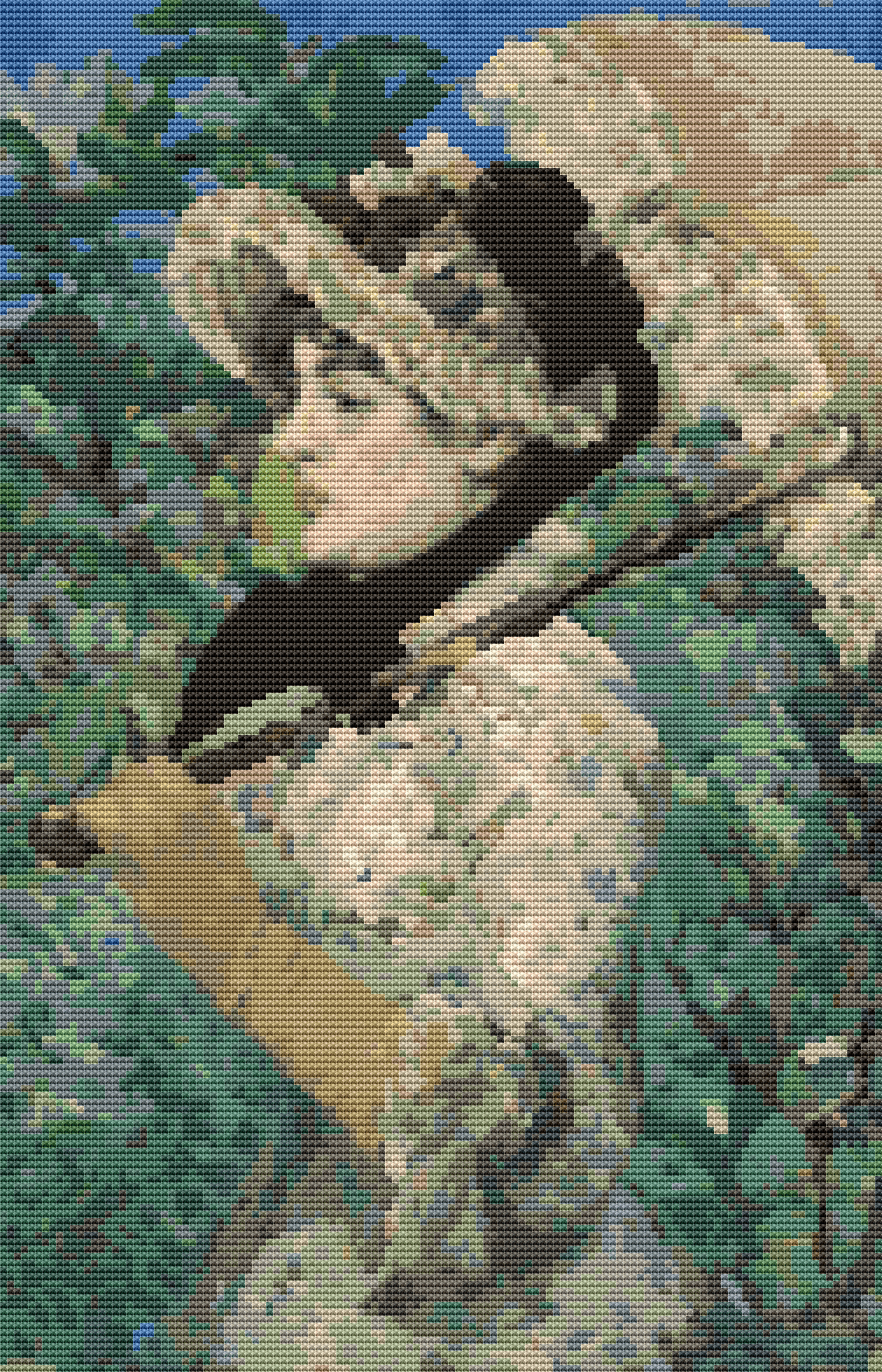 Jeanne Cross Stitch Kit - Premium Cross Stitch Kit - Edouard Manet