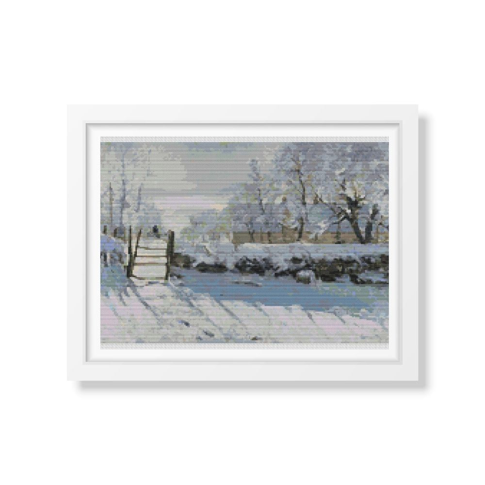 The Magpie Counted Cross Stitch Pattern Claude Monet