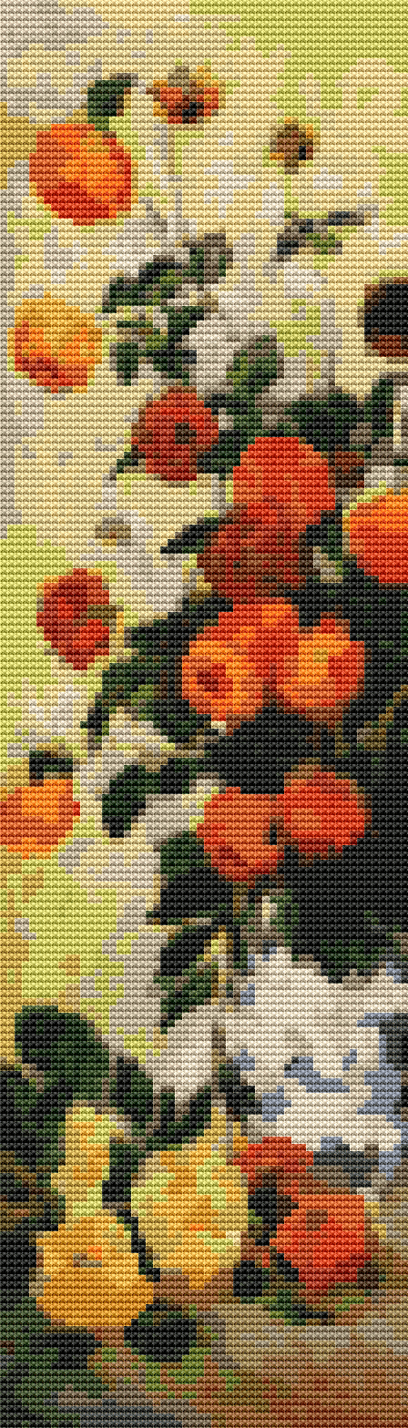 Dahlias II Cross Stitch Kit - Premium Cross Stitch Kit - Claude Monet