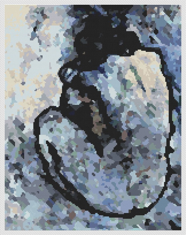 Blue Nude Counted Cross Stitch Kit Pablo Picasso
