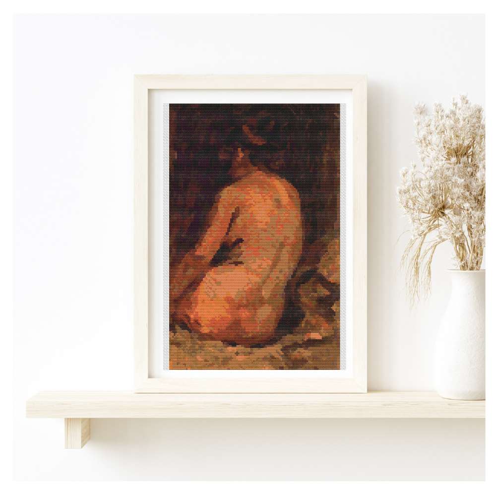 Female Nude from Back Counted Cross Stitch Pattern Pablo Picasso