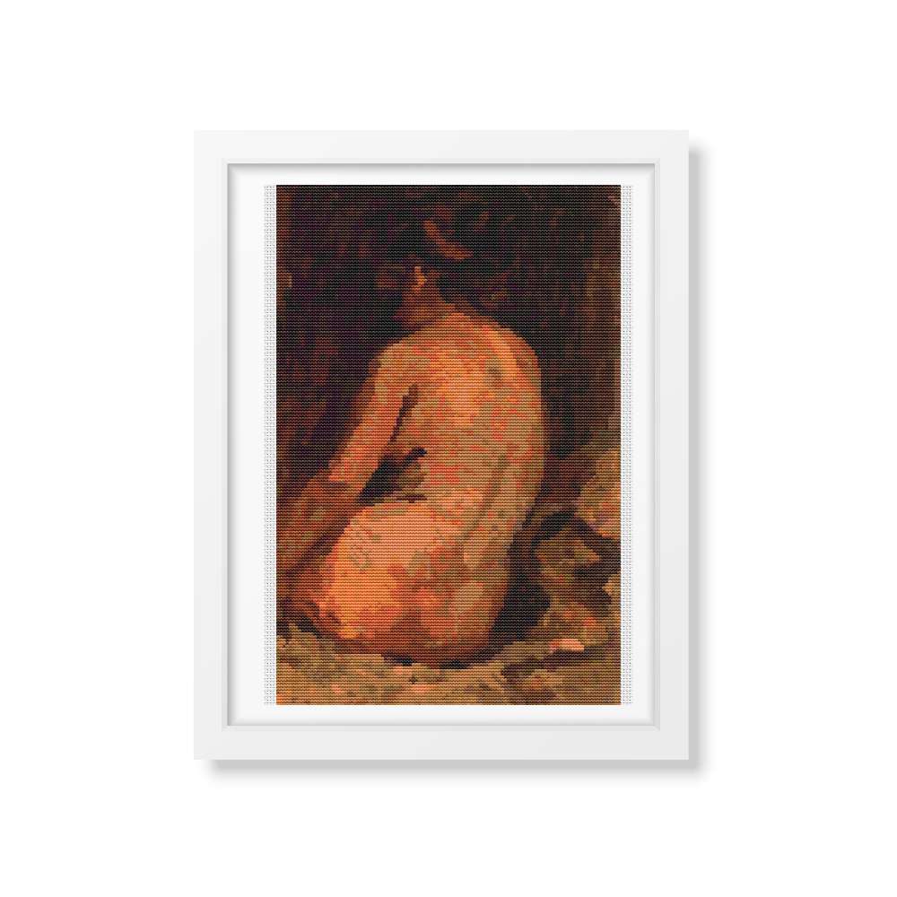 Female Nude from Back Counted Cross Stitch Pattern Pablo Picasso