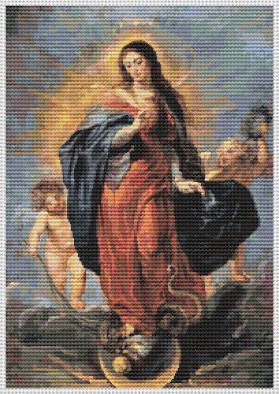 Immaculate Conception Counted Cross Stitch Pattern Peter Paul Rubens