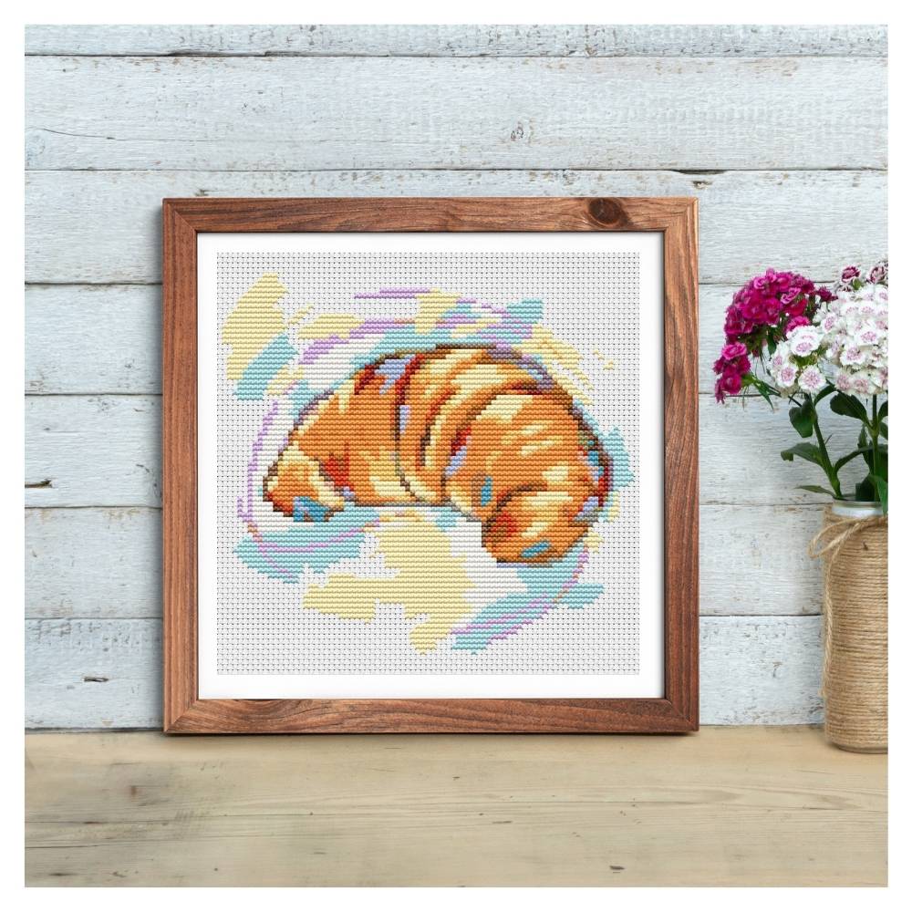 Croissant Counted Cross Stitch Kit The Art of Stitch