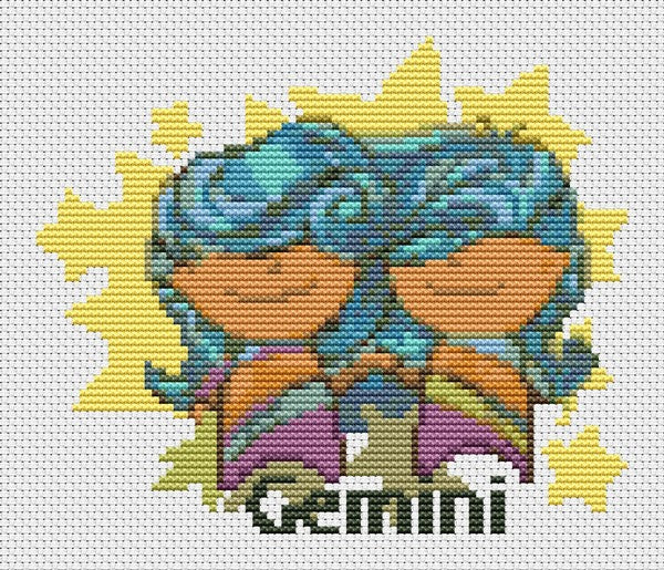Gemini Counted Cross Stitch Pattern The Art of Stitch