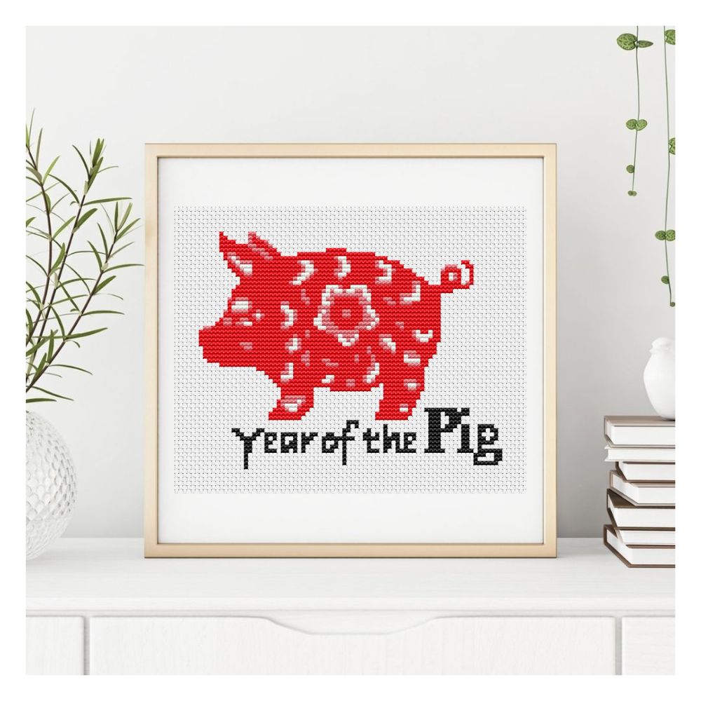 Year of the Pig Counted Cross Stitch Pattern The Art of Stitch