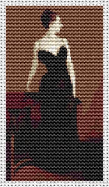 Madame X Mini Counted Cross Stitch Pattern John Singer Sargent