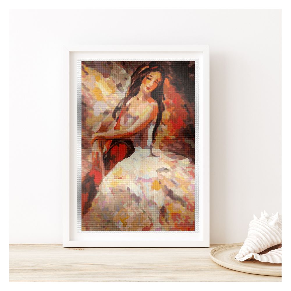The Cellist Counted Cross Stitch Pattern The Art of Stitch