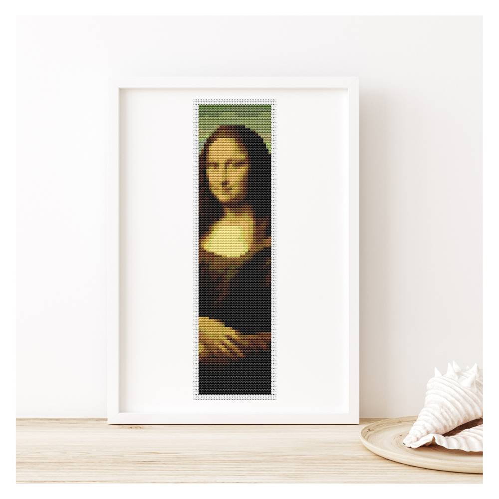 Mona Lisa Bookmark Counted Cross Stitch Pattern Leonardo da Vinci