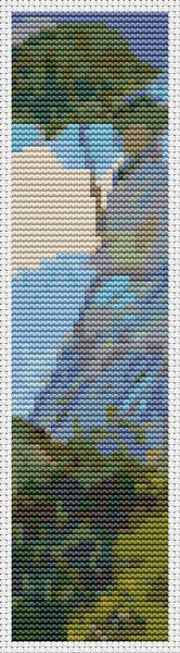 Woman with a Parasol Bookmark Counted Cross Stitch Pattern Claude Monet