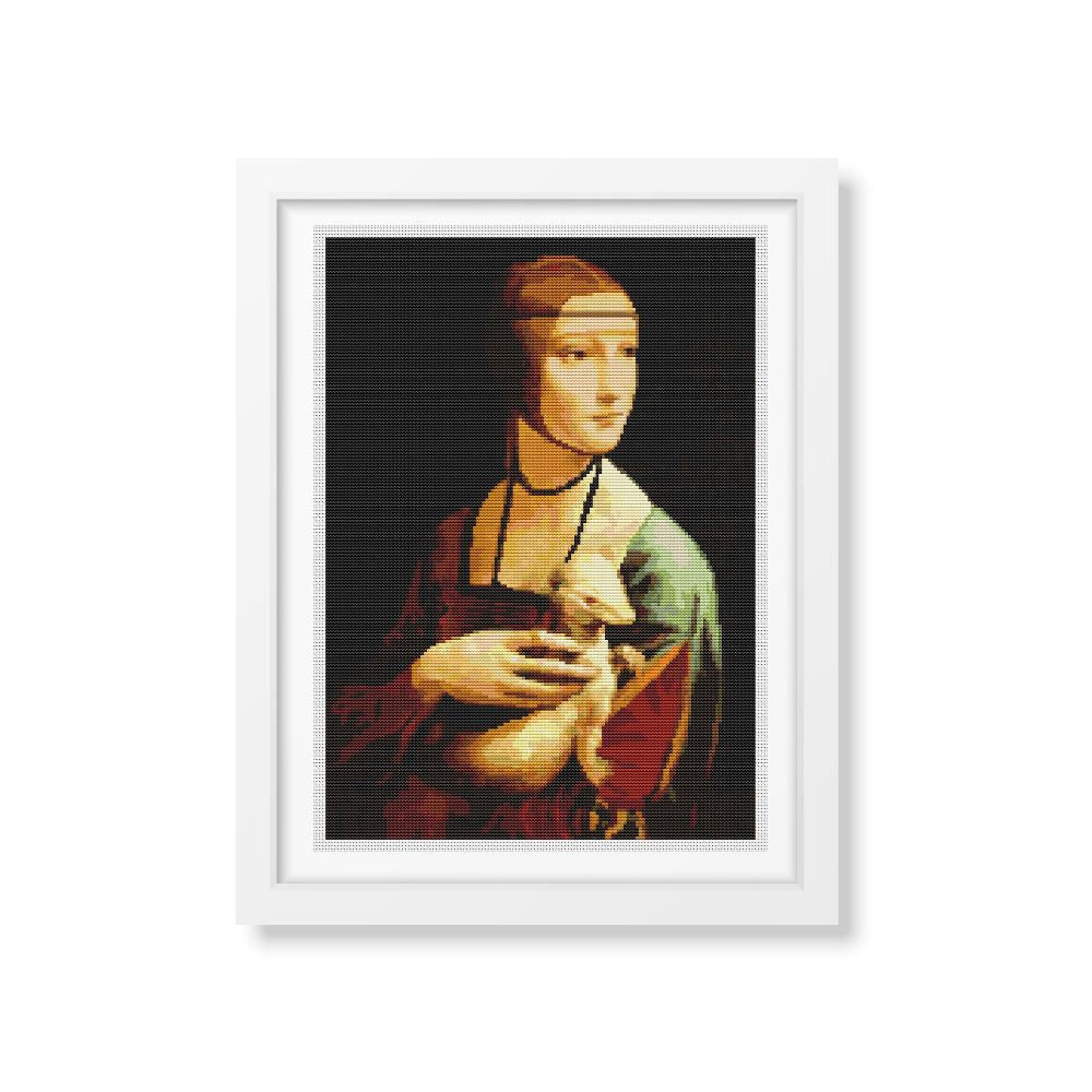Lady with an Ermine Counted Cross Stitch Kit Leonardo da Vinci