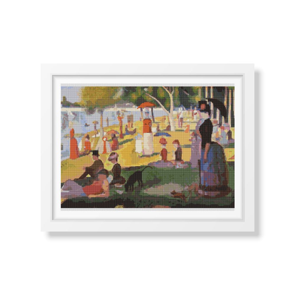 A Sunday Afternoon on the Island of La Grande Jatte Counted Cross Stitch Kit Georges Seurat