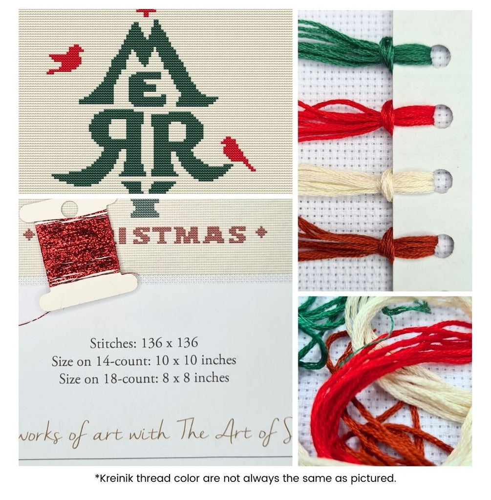 Merry Christmas Counted Cross Stitch Kit The Art of Stitch