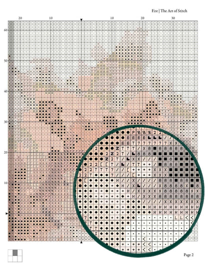 The Elements Series: Fire Cross Stitch Kit - Premium Cross Stitch Kit - The Art of Stitch