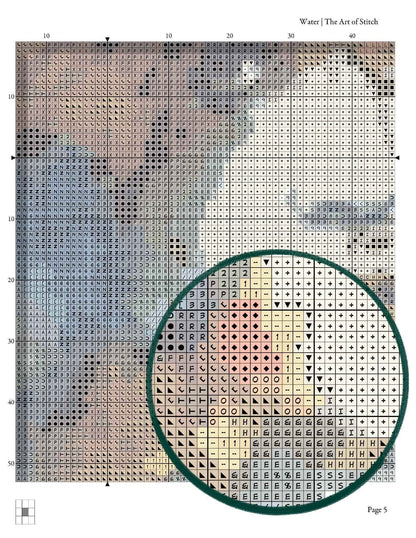 The Elements Series: Water Cross Stitch Kit - Premium Cross Stitch Kit - The Art of Stitch