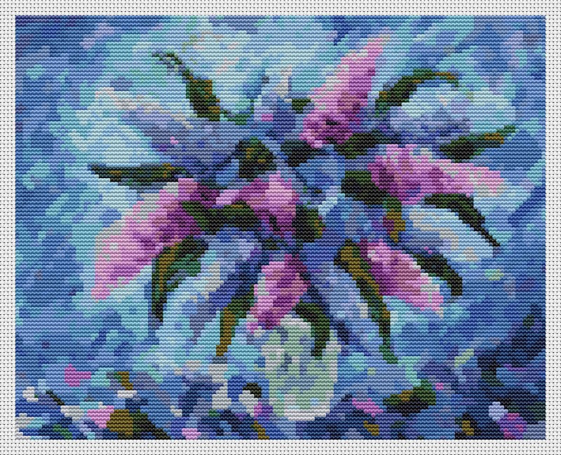 Purple Fiesta Counted Cross Stitch Kit The Art of Stitch