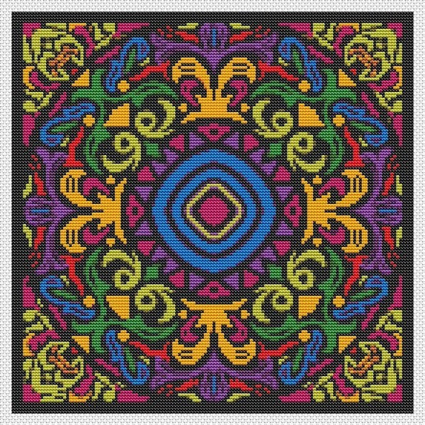 Medley Mandala Counted Cross Stitch Kit The Art of Stitch