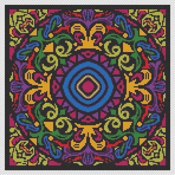 Medley Mandala Counted Cross Stitch Pattern The Art of Stitch