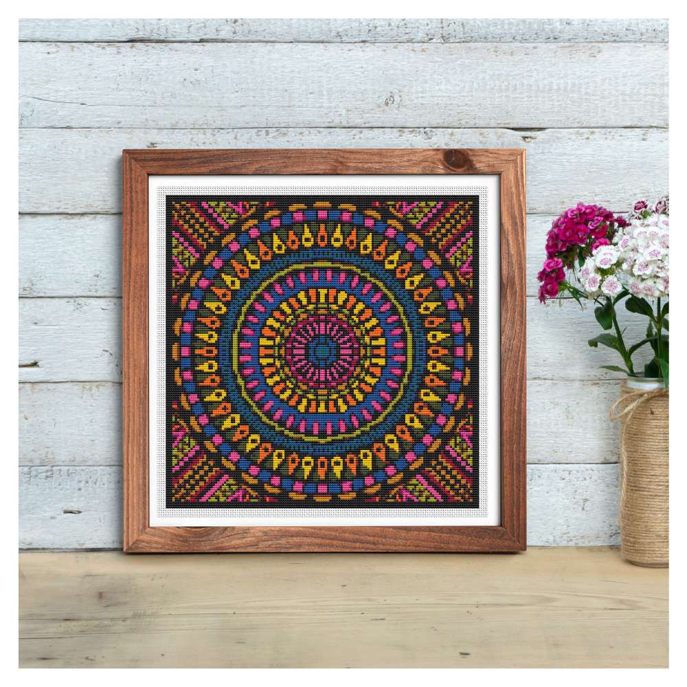 Time Mandala Counted Cross Stitch Pattern The Art of Stitch