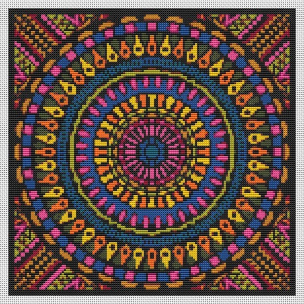 Time Mandala Counted Cross Stitch Pattern The Art of Stitch