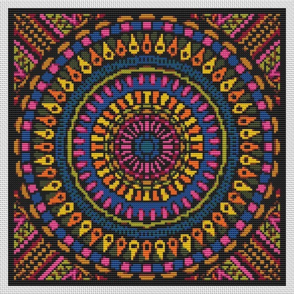 Time Mandala Counted Cross Stitch Pattern The Art of Stitch