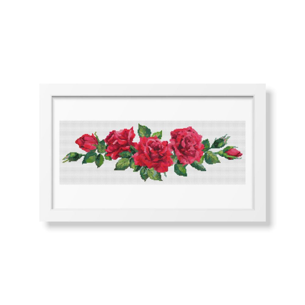 Red Roses Counted Cross Stitch Pattern The Art of Stitch