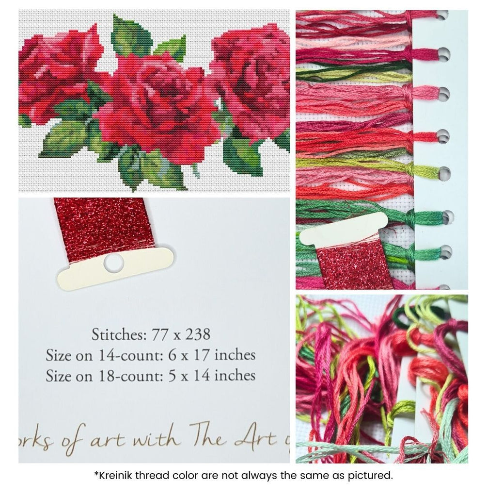 Red Roses Counted Cross Stitch Kit The Art of Stitch