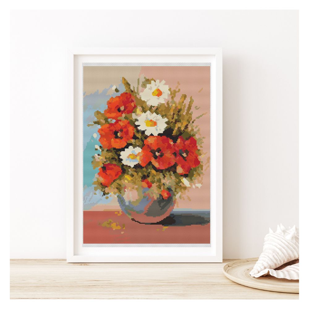 Poppies Counted Cross Stitch Kit The Art of Stitch