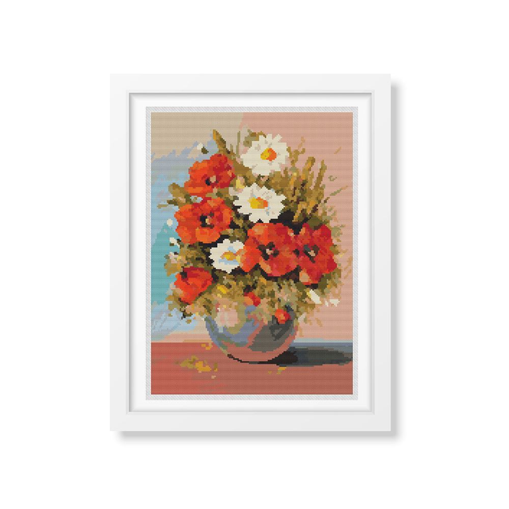 Poppies Counted Cross Stitch Kit The Art of Stitch