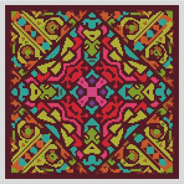 Joy Mandala Counted Cross Stitch Pattern The Art of Stitch